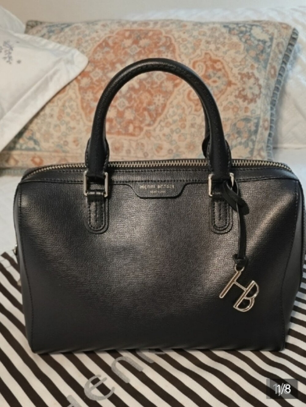 Henri Bendel Black Satchel MINT